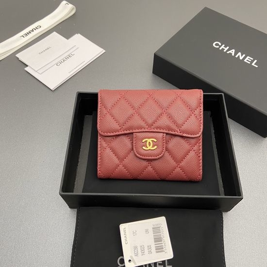 Chanel Wallet Grain Embossed Leather 82288