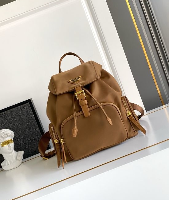 Prada Nylon Drawstring Casual Backpack 1BZ081