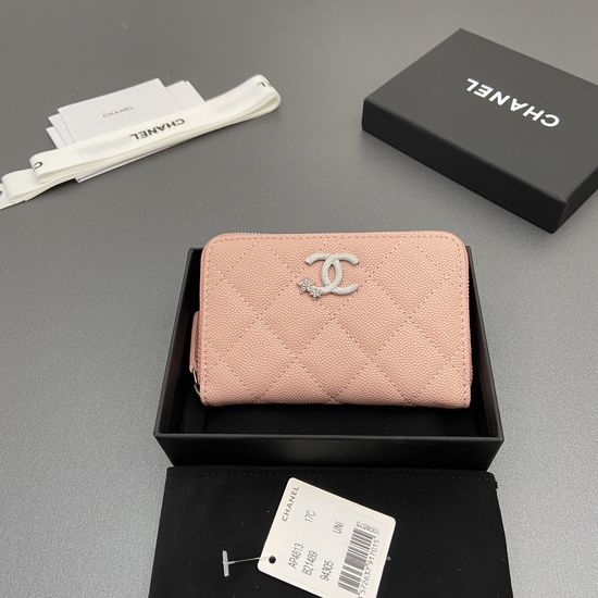 Chanel Caviar Leather Zipper Card Holder AP4813