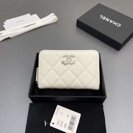 Chanel Caviar Leather Zipper Card Holder AP4813