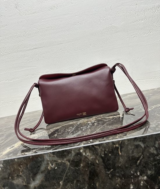 Celine TRIO FLAP Lambskin Leather Crossbody Bag 10P862