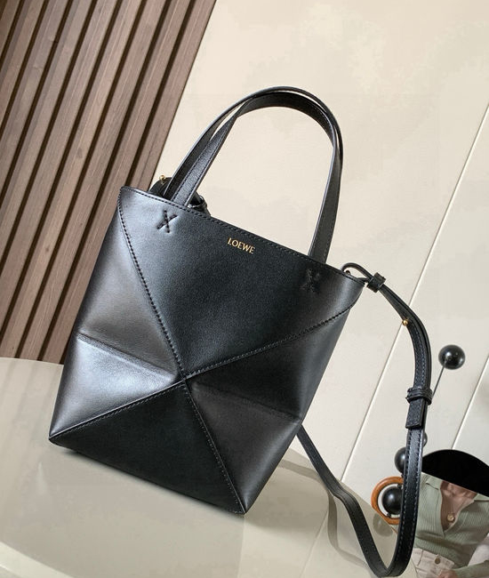 Loewe Puzzle Fold Shiny Leather Tote 9030