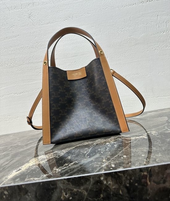 Celine CUBO Printed Satchel Detachable Strap Handbag 124182