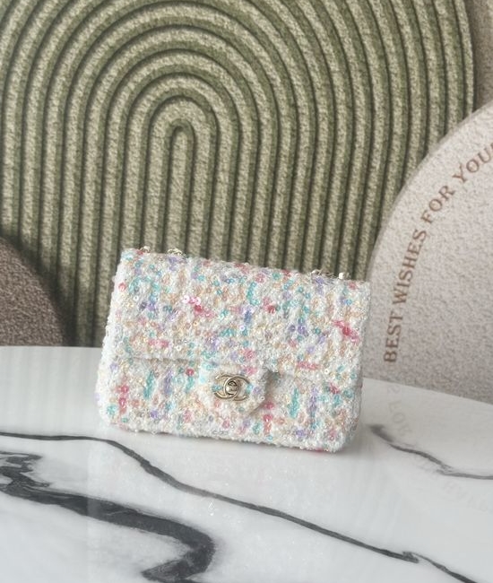 Chanel CF Sequined Flap Bag 26C