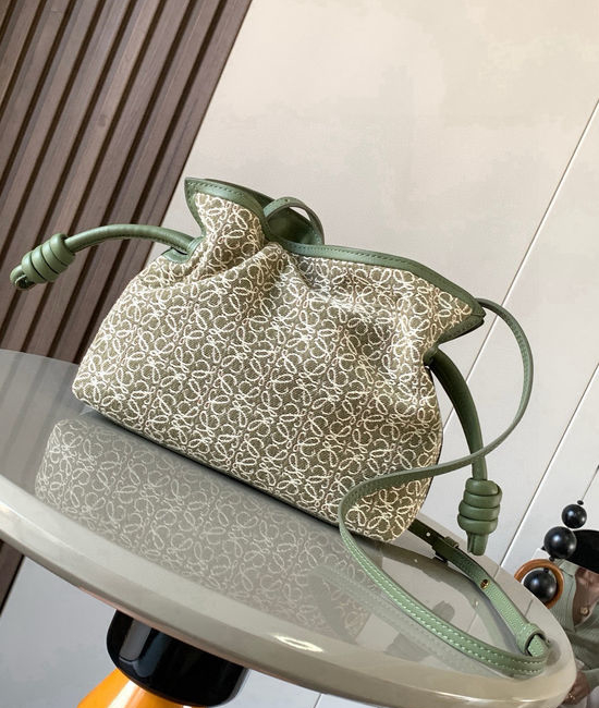 Loewe Flamenco Jacquard Leather Clutch 9036