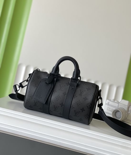 Louis Vuitton LV KEEPALL Black Monogram Pillow Bag M28369