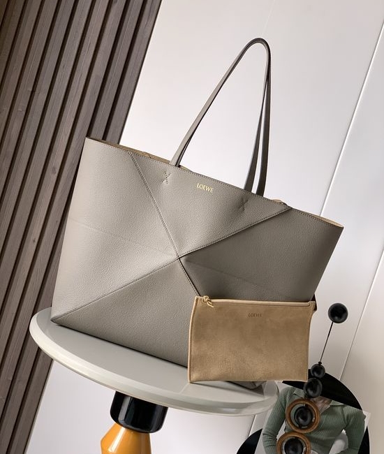 Loewe Puzzle Fold Grained Leather Tote 9155