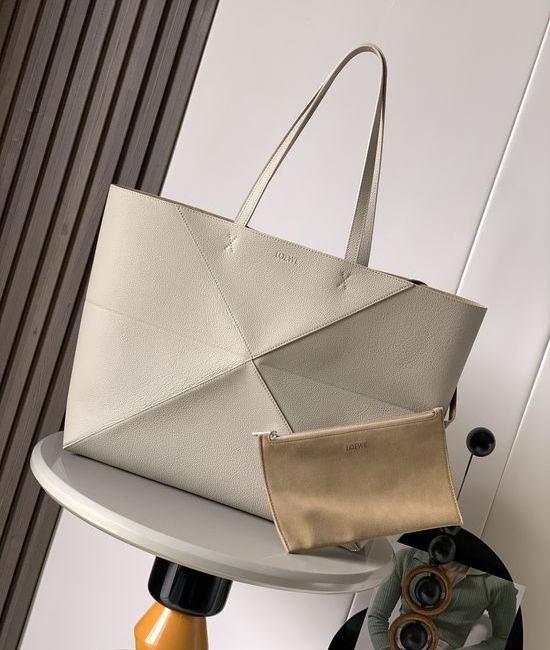 Loewe Puzzle Fold Grained Leather Tote 9155