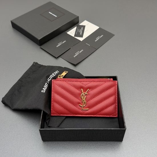 Yves Saint Laurent YSL Matelasse Leather Card Holder 607915