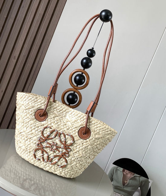 Loewe Anagram Basket Palm Leather Handbag 8007