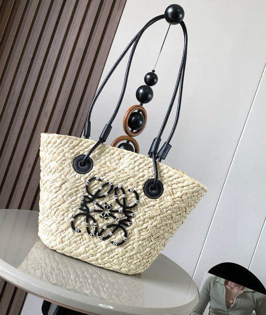 Loewe Anagram Basket Palm Leather Handbag 8007