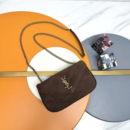 Yves Saint Laurent YSL LouLou Mini Suede Chain Bag 821749