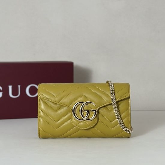 Gucci Mustard Lambskin Shoulder Bag 837745