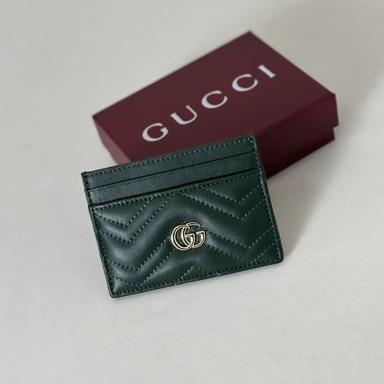 Gucci Dark Green Sheepskin Handbag 443127