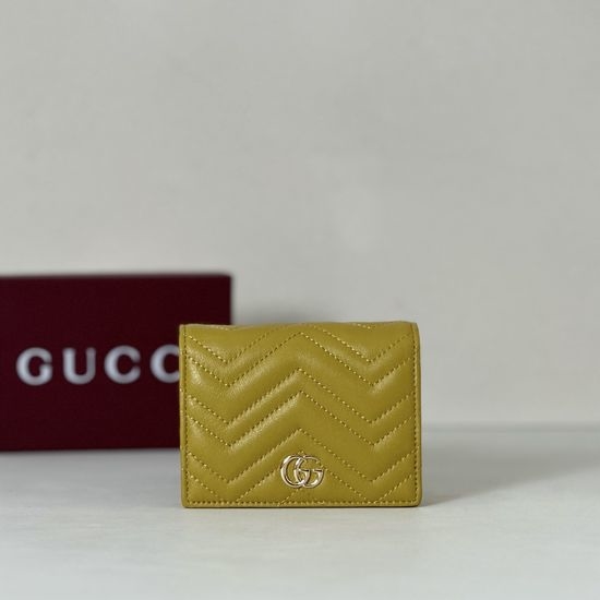 Gucci Mini Pouch Mustard Lambskin 466492
