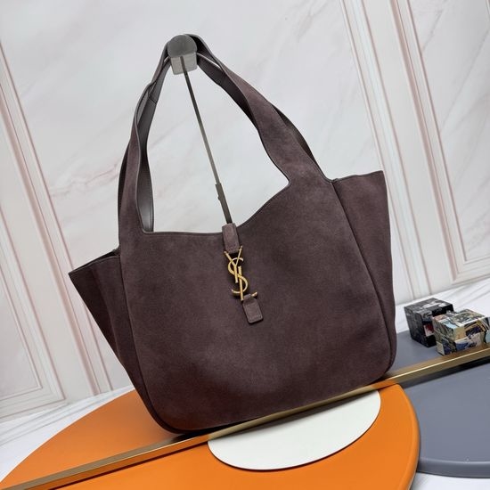 Yves Saint Laurent YSL Bea Suede Shopping Hobo Bag 763435