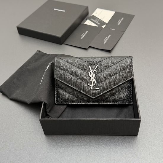 Yves Saint Laurent YSL Matelasse Leather Card Holder 612808