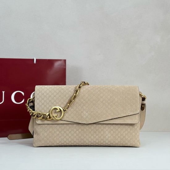 Gucci Beige Suede Shoulder Bag 857362