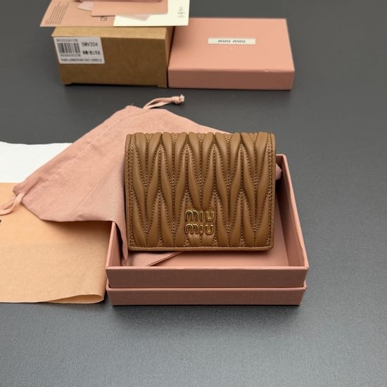 Miu Miu Matelasse Leather Small Wallet 5MV204