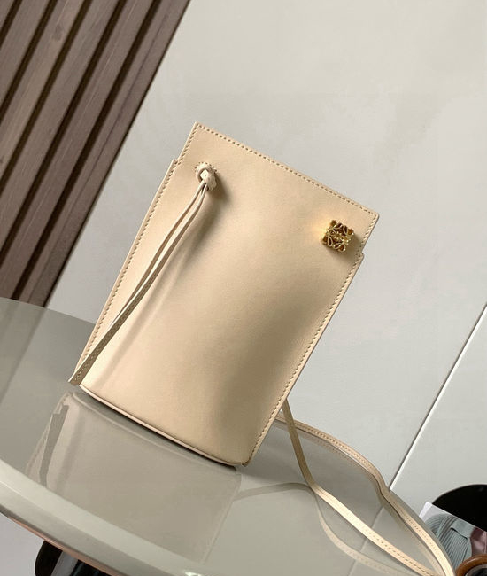 Loewe Dice Pocket Ivory Leather Bag 9027