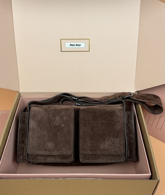 Miu Miu Utitaire Suede Cowhide Shoulder Bag 5BG006
