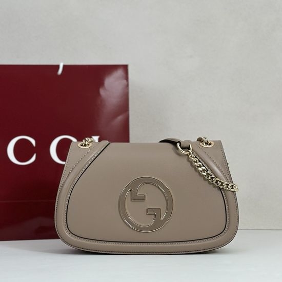 Gucci Classic Handbag Grey Brown 815715