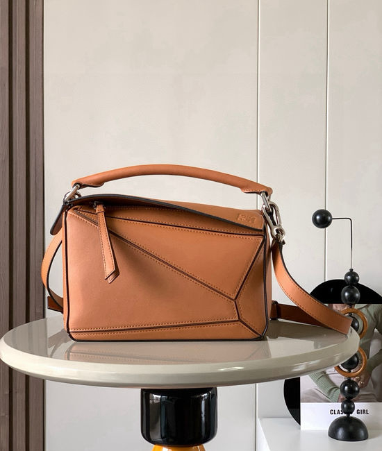 Loewe Puzzle Leather Handbag 9005 Ochre Grain