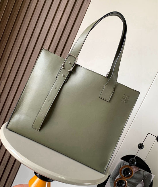 Loewe Buckle Horizontal Tote Classic Leather Bag 9053