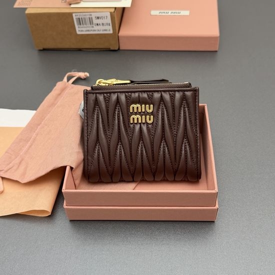 Miu Miu Matelasse Lambskin Short Wallet 5MV017