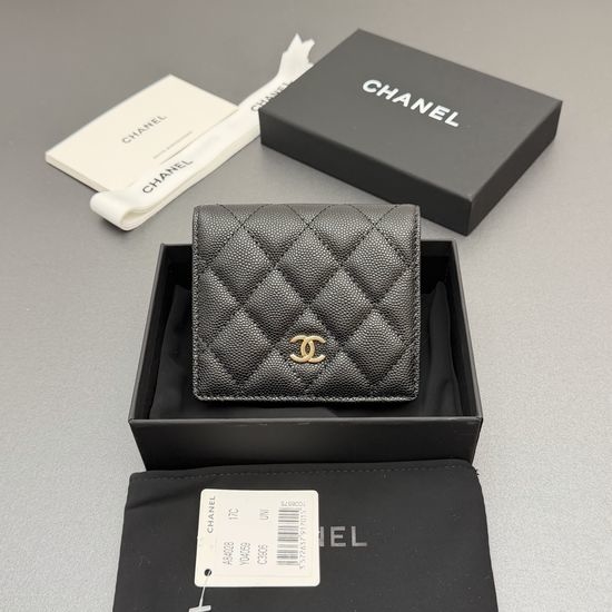 Chanel Caviar Leather Short Wallet A84028