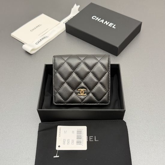 Chanel Lambskin Short Bifold Wallet A84028
