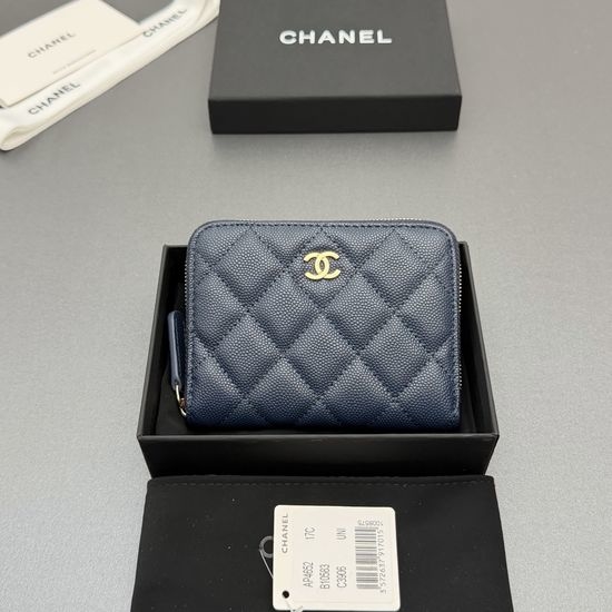 Chanel Zip Short Wallet Caviar Leather AP4652