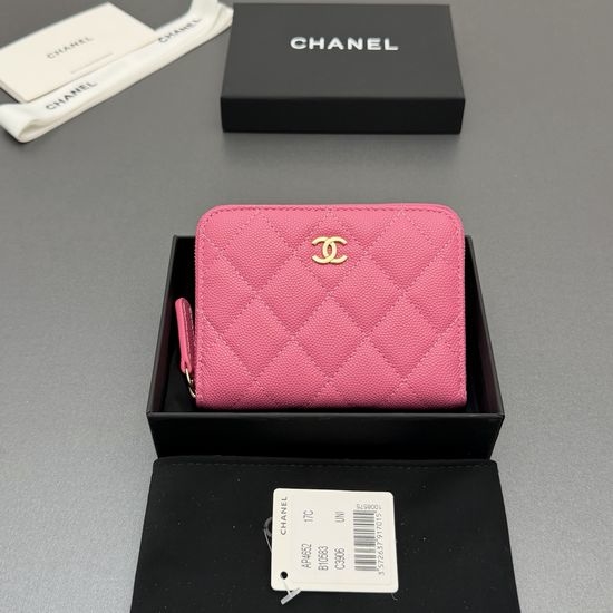 Chanel Zip Short Wallet Caviar Leather AP4652