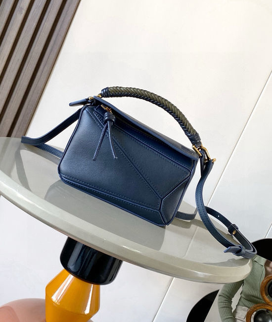 Loewe Puzzle Mini Woven Handle Calfskin Bag 9097