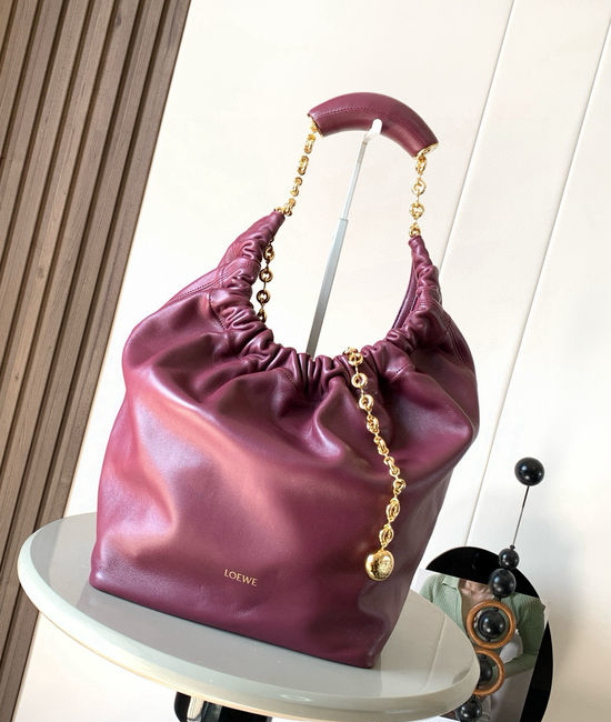 Loewe Squeeze Nappa Leather Chain Bag 9041
