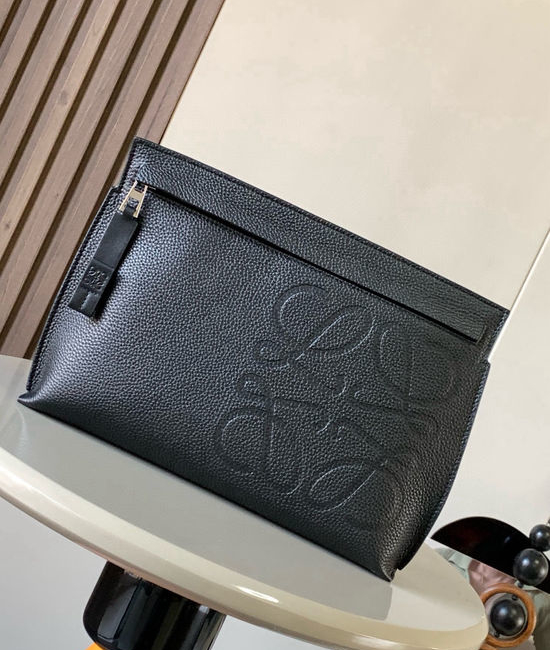 Loewe TT Pouch Grained Leather Clutch 9116