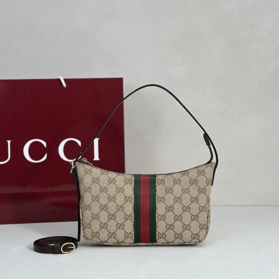Gucci Apron Coffee Fabric Bag 863406