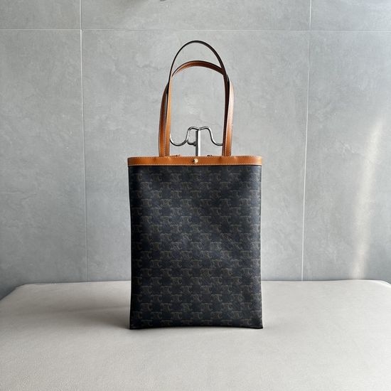 Celine FLAT SHOPPER Logo Printed Tote Bag 123832