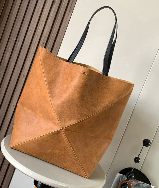Loewe Puzzle Fold Suede Tote 9033