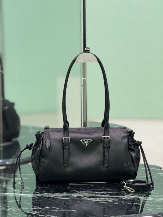 Prada Vintage Leather Structured Tote Bag 1BG628