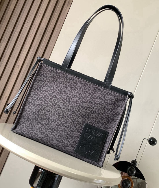 Loewe Cushion Tote Bag Canvas Leather 8015