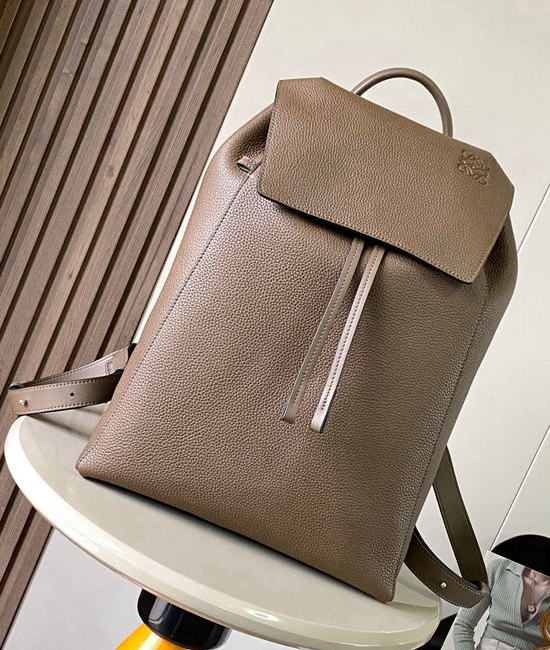 Loewe Drawstring Grain Leather Backpack 9070