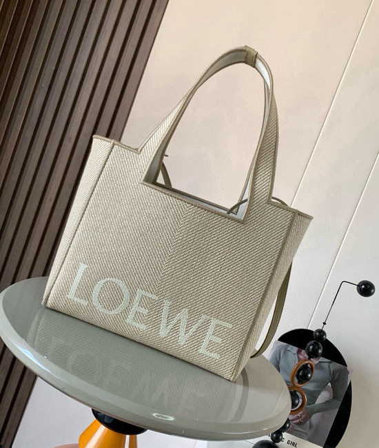 Loewe Font Tote Jacquard Canvas Handbag 9089