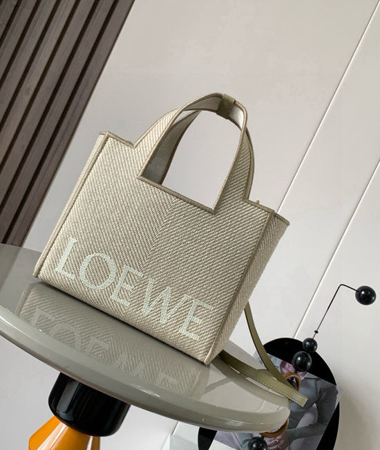 Loewe Font Tote Small Jacquard Canvas Handbag 9090