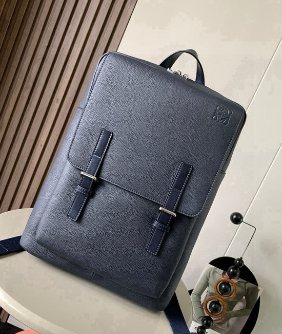 Loewe Military Backpack Soft Grained Leather Backpack 9024