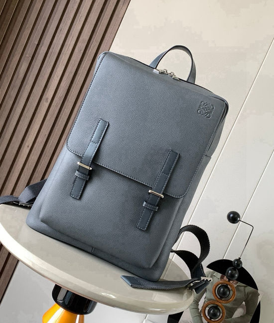 Loewe Military Backpack Soft Grained Leather Backpack 9024