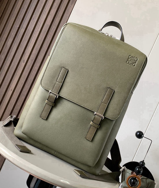 Loewe Military Grain Leather Backpack 9024