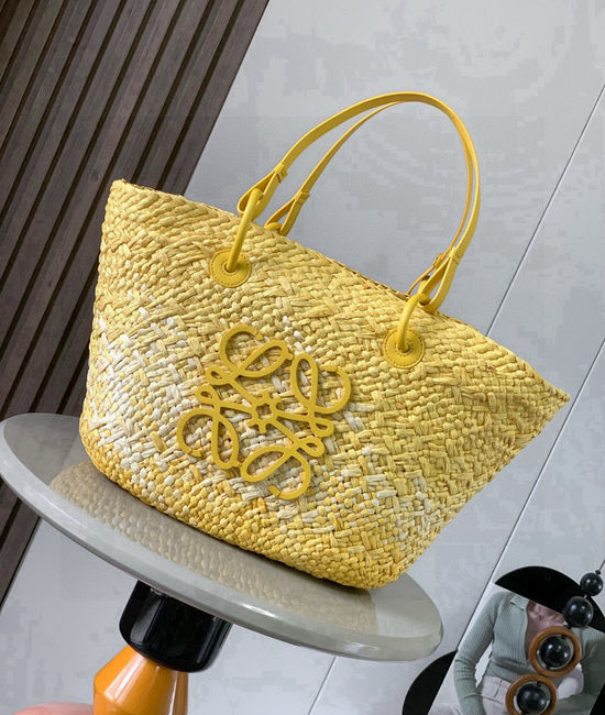 Loewe Anagram Basket Woven Palm Leather Bag 8008