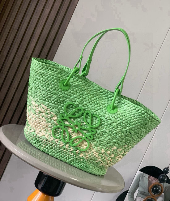 Loewe Anagram Basket Woven Palm Leather Bag 8008