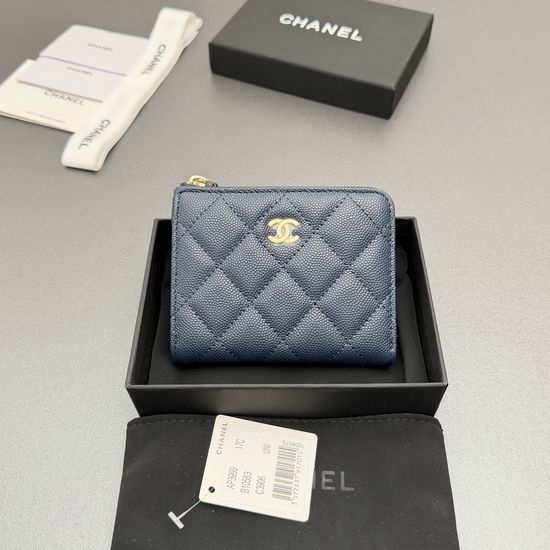 Chanel Zip Around Short Leather Wallet AP3999